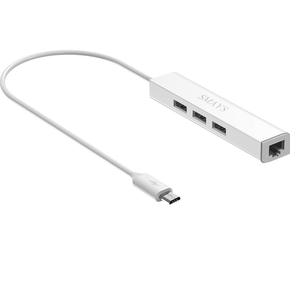 Micro USB OTG hub ethernet Adapter for Raspberry Pi Zero, Android Tablet, Google Chromecas