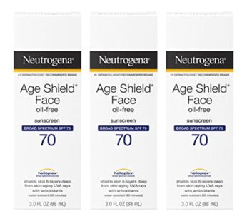 Neutrogena Age Shield Face Oil-Free Sunscreen Lotion with Broad Spectrum SPF 70, Non-Comed