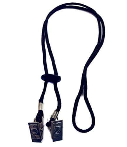 3pcs Black Adjustable Napkin Holders Lanyard Neck Strap Chain Clip Adjustable Napkin Bib T