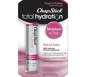 ChapStick Total Hydration Moisture + Tint Flaunt It Fuchsia Tinted Lip Balm Tube, Tinted M