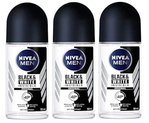 Nivea for Men Deodorant Roll On 1.69 Oz (Invisible B&W Power) Pack of 3 - Image 2