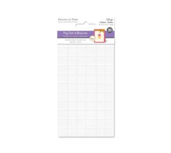 Forever In Time 3D Pop Dots Square Dual-Adhesive Foam Mount, 1/2-Inch, 132 Per Package (PD