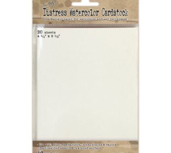 Ranger Time Holtz Distress Watercolor Cardstock, 4.25 by 5.5-Inch, 20-Pack ,Multicolor