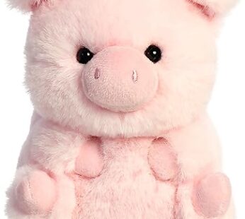 Aurora Round Rolly Pet Prankster Pig Stuffed Animal – Adorable Companions – On-The-Go F