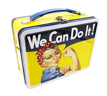 AQUARIUS Smithsonian – Rosie The Riveter Large Fun Box – Sturdy Tin Storage Box with Plast