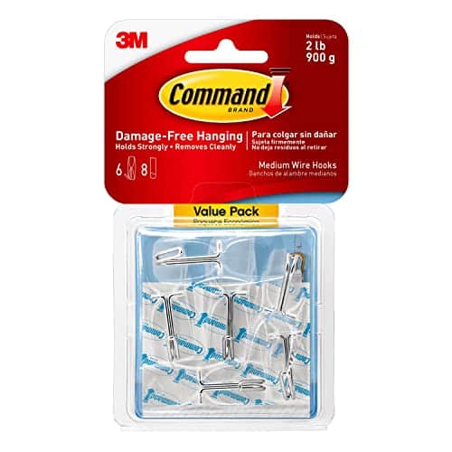 Command Medium Wire Toggle Hooks, Damage Free Hanging with Adhesive Strips, No Tools Wall - Image 2