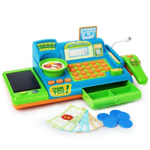 Boley Pretend Play Cash Register Toy for Kids ? 19 Piece Interactive Set with Scanner, Mic - Image 2