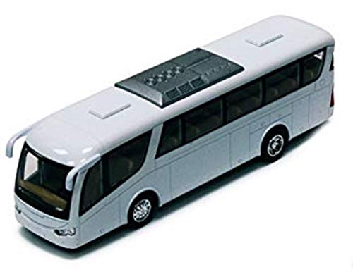 Kinsmart Coach Bus, White 7" Die Cast Model Toy Car - Image 2