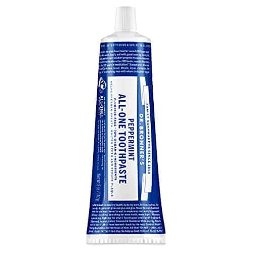 Dr. Bronner s - All-One Toothpaste (Peppermint, 5 ounce) - 70% Organic Ingredients, Natura - Image 2