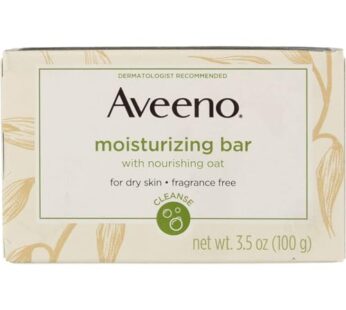 Aveeno Moisturizing Bar with Natural Colloidal Oatmeal for Dry Skin, Fragrance Free, 3.5 O