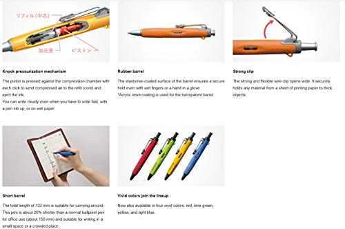 Tombow Airpress 0.7mm Ball Point Pen, Full Black - Image 5