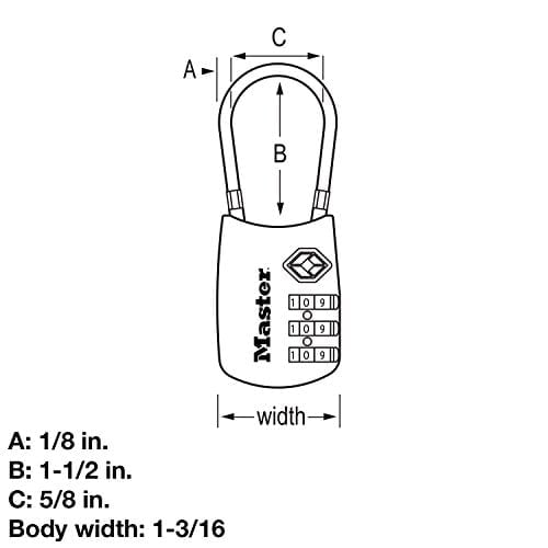 Master Lock 4688D Set Your Own Combination TSA Approved Luggage Lock, 1 Pack, Red - Image 6