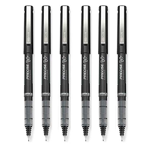 Pilot Precise V7 Stick Rolling Ball Pens Fine Point, Black Ink, 6 Pack - Image 2