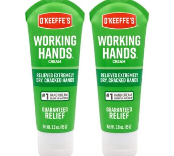 O’Keeffe’s Working Hands Hand Cream, Relieves and Repairs Extremely Dry Hands, 3 oz Tube,