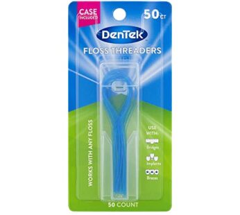 DenTek Floss Threaders | For Braces, Bridges, and Implants | 50 Count (Pack of 1)