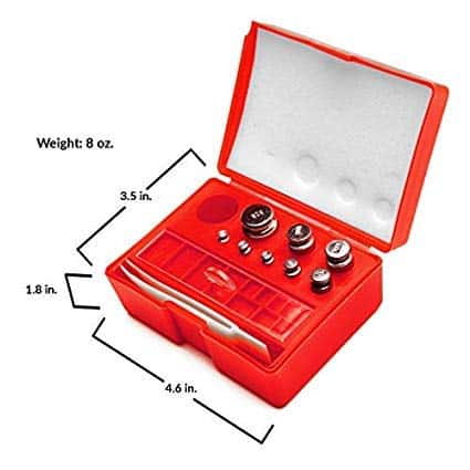 Class M2 14-Piece Small Calibration Weigh Kit Carbon Steel with Chrome Finish - Red - Amer - Image 2
