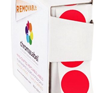 ChromaLabel Sticker Dots, 3/4 Inch Round Red Labels – 1000 Removable Stickers per Dispense