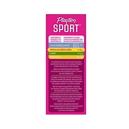 Playtex Sport Tampons, Regular Absorbency, Fragrance-Free - 18ct - Image 10