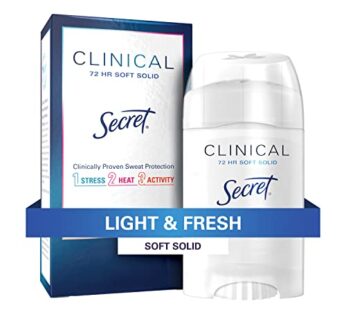 Secret Clinical Strength Soft Solid Antiperspirant and Deodorant for Women, Light & Fresh,