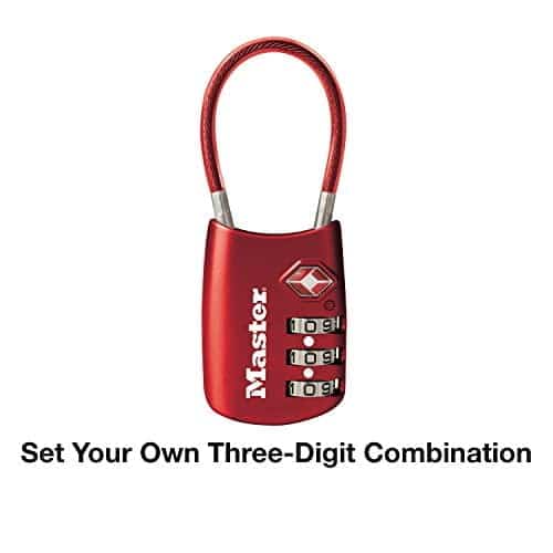 Master Lock 4688D Set Your Own Combination TSA Approved Luggage Lock, 1 Pack, Red - Image 4
