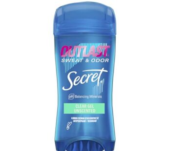 Secret Outlast Antiperspirant Deodorant for Women, Clear Gel, Unscented, 2.6 oz