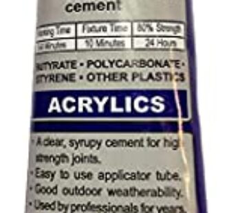 SCIGRIP 10319 16 Acrylic Plastic Cement, Low-VOC, Medium Bodied and Fast-Setting, Clear, 1