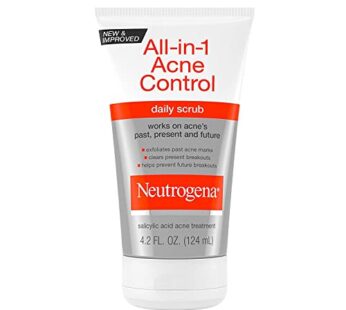 Neutrogena All-In-1 Acne Control Daily Face Scrub to Exfoliate and Treat Acne, Salicylic A