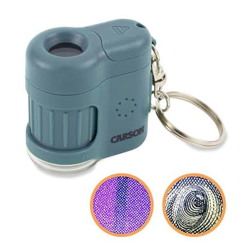 Carson MicroMini 20x LED Lighted Pocket Microscope with Built-In UV and LED Flashlight - B - Image 2