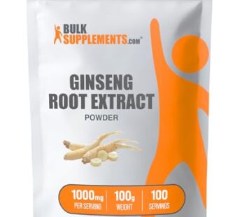 BulkSupplements.com Ginseng Root Extract Powder – Ginseng Supplement, Ginseng Herbal Suppl