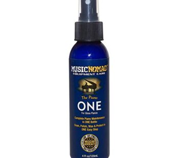 MusicNomad MN130 Piano ONE All-In-1 Cleaner, Polish, & Wax for Gloss Pianos, 4 oz