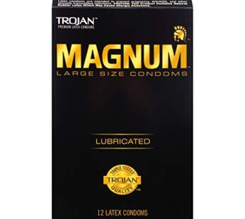 Trojan Magnum Large Size Lubricated Condoms – 12 count