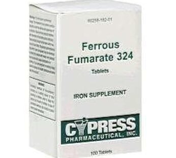 Cypress Pharmaceutical Ferrous Fumarate 324 Tablets, Boxed, 100ct