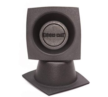 Design Engineering 050331 Boom Mat Speaker Baffles, 6.5″ Round Slim (Pack of 2), Black