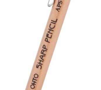 OHTO Mechanical Wood Pencil Type Mini Sharp with Eraser & Clip 0.5mm, Natural Color Body (