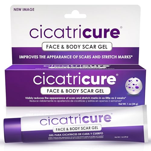 Cicatricure Face & Body Advanced Scar Gel, Scar Treatment for Old & New Scars, Fades Stret