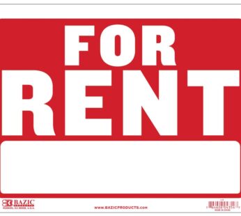 BAZIC 12″ X 16″ For Rent Sign (L-4)