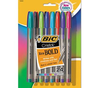 BIC Cristal Bold Ball Pen 24pk Assorted