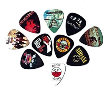 Legendary Bands Guitar Picks (10 medium picks in a packet)(For Music Lovers) (Medium thic