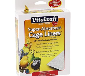 Vitakraft Cage Liners for Birds – For Parrot, Parakeet, Conure, and Cockatiel Cages White