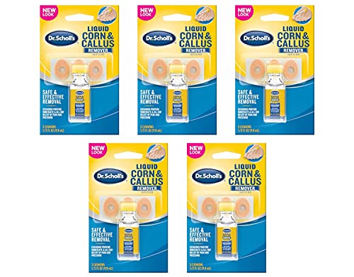 Special Pack of 5 DR. Scholls Corn/Callous REM Liquid 26200 0.33 oz