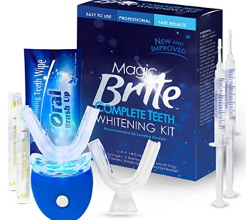 MagicBrite Complete Teeth Whitening Kit at Home Whitener – LED Light, 35% Carbamide Peroxi