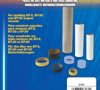Estes Rockets 3181 BT5, BT20, BT50 Engine Mount Parts, for Model Rockets, (27Piece)