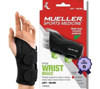 MUELLER Sports Medicine Green Fitted Wrist Brace for Men and Women, Support and Compressio