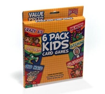 Bicycle 6 Pack Kids Playing Cards Games Go Fish Crazy 8’s Old Maid Slapjack New