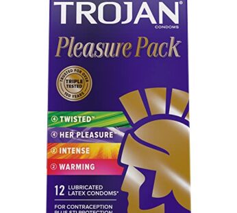 Trojan Pleasure Variety Pack Lubricated Condoms – 12 Count