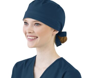 WonderWink Unisex Tie Back Scrub Cap, Caribbean Blue, One Size