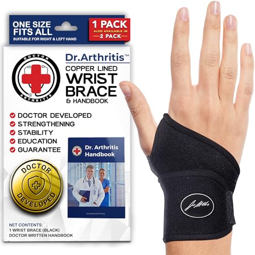Dr. Arthritis Doctor Developed Copper Wrist Brace/Wrap for Carpal Tunnel Support, Splint B