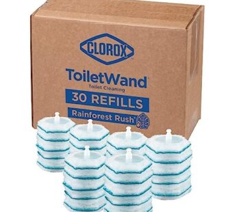 Clorox ToiletWand Disinfecting Refills, Rainforest Rush, 30 Ct (Package May Vary)