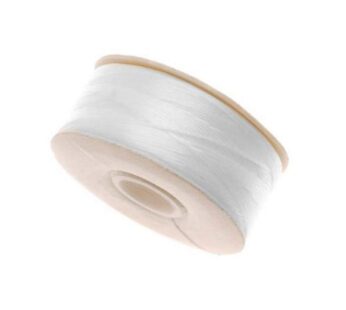 Nymo Nylon Beading Thread Size D for Delica Beads – White 64 Yards (58 Meters)