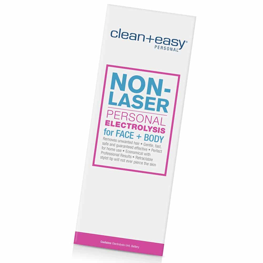 Clean + Easy Non-Laser Personal Electrolysis Device - Permanent Hair Removal for Face and